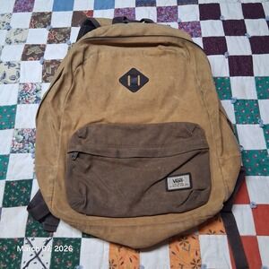 Vans Off The Wall Brown Canvas Backpack SKateboard